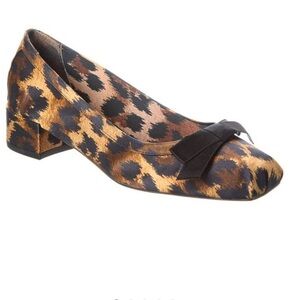 Christian Louboutin 37 7 6.5 Mamaflirt 30 Satin Pump Leopard Bow EUC Box Bag